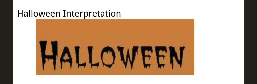 Halloween Interpretation