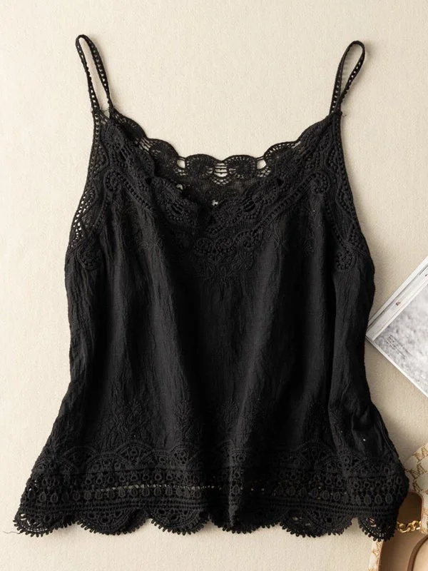 Loose Casual Vintage Lace Camisole