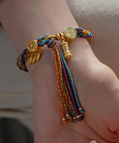 Handmade Braided Alloy Tassel Chain Bracelet