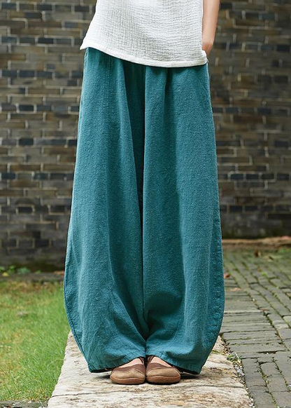 Women's Chinese Style Ramie Peplum Pants