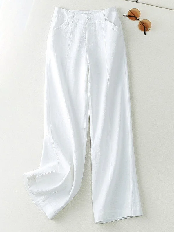 Linen Loose Thin Straight Fit Casual Pants