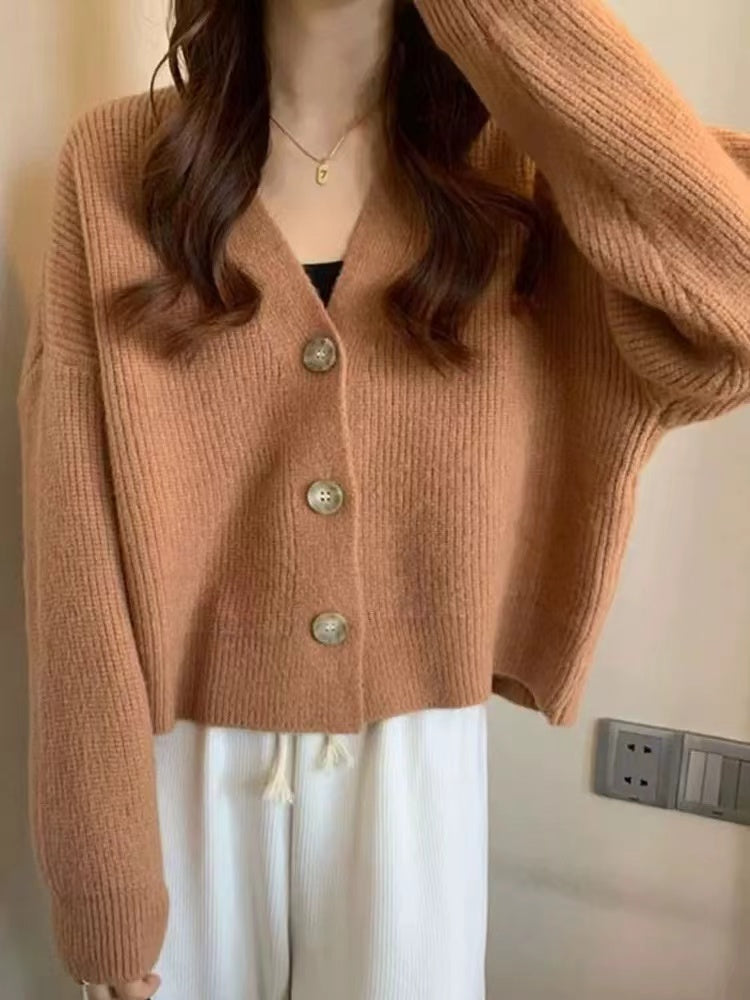 Casual Cardigan Long Sleeve Knitted Sweater