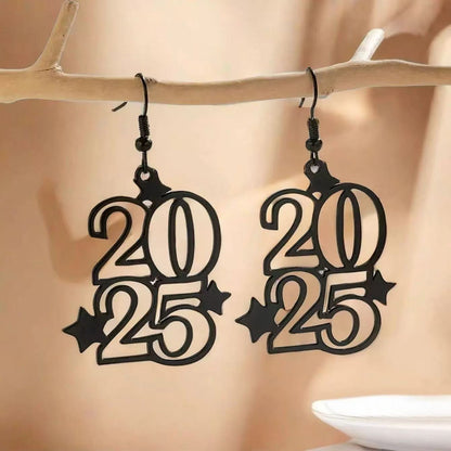 Women's Digital Metal Drop Earrings