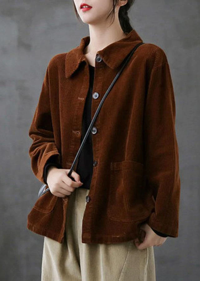 Loose Top Long Sleeve Corduroy Jacket