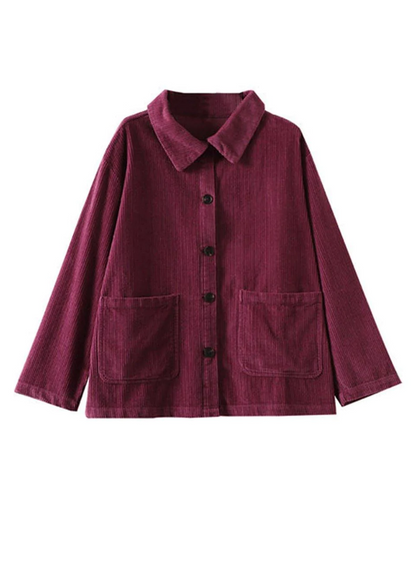 Loose Top Long Sleeve Corduroy Jacket