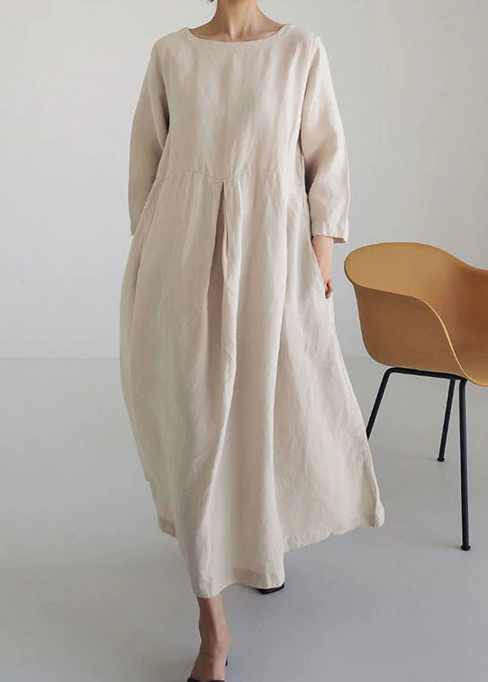 Loose Cotton Linen Dress