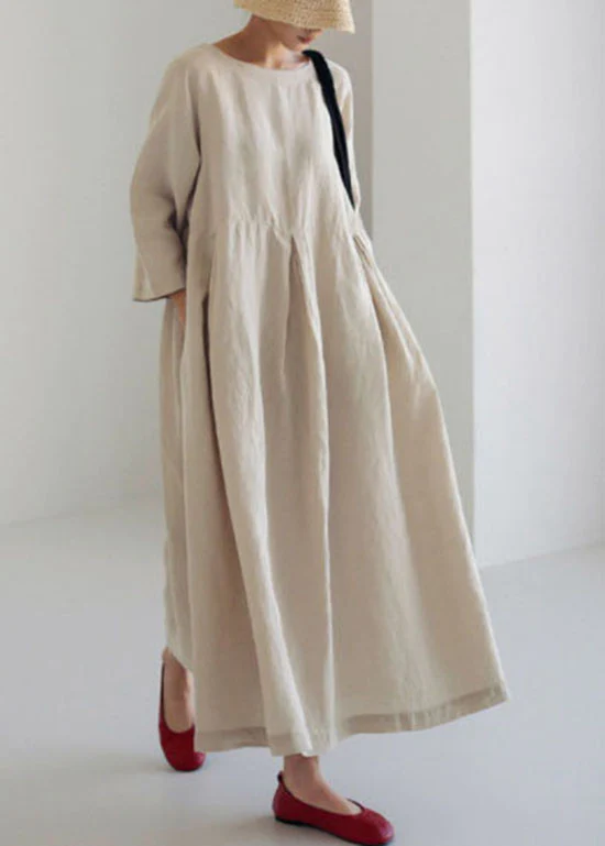 Loose Cotton Linen Dress