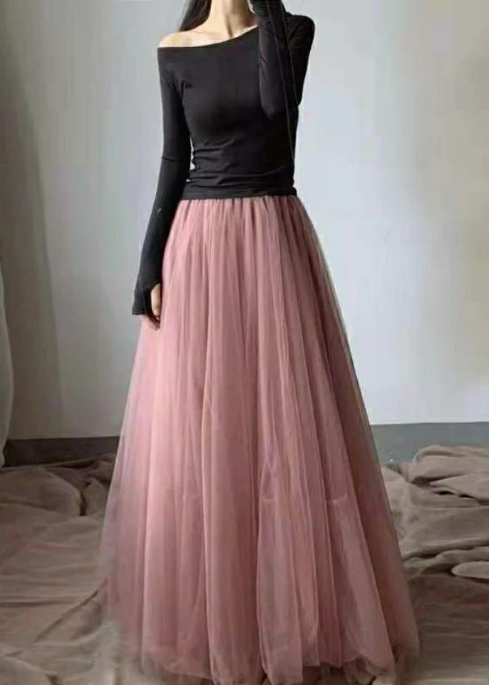 Versatile tulle A-line fall bustier skirt