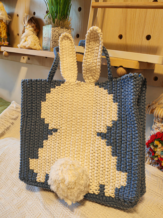 DIY Cute Bunny Bag in Classic Blue