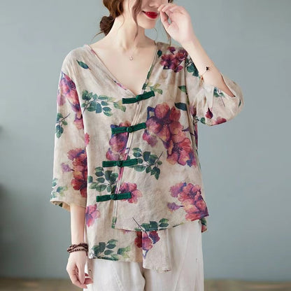 Asymmetric Design Cotton Shirt