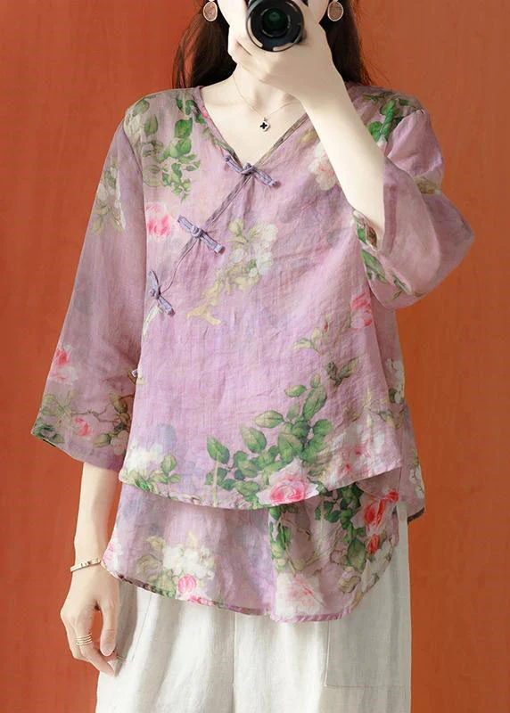 Floral Print Half Sleeve Shirt