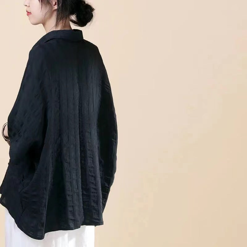 Casual Loose Fit Bat Sleeve Shirt Top