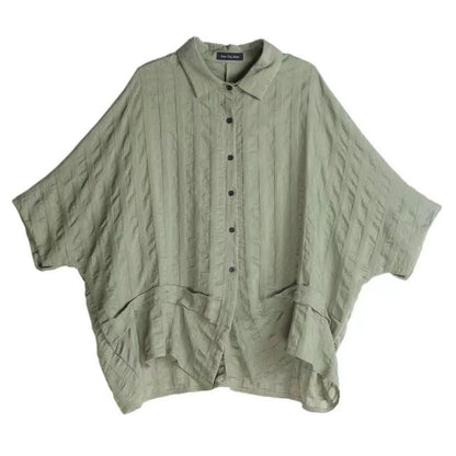 Casual Loose Fit Bat Sleeve Shirt Top