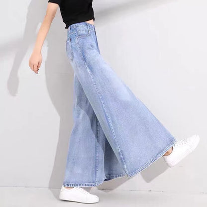 High Waisted Wide Leg Jeans Jeans Light Blue