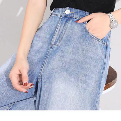 High Waisted Wide Leg Jeans Jeans Light Blue