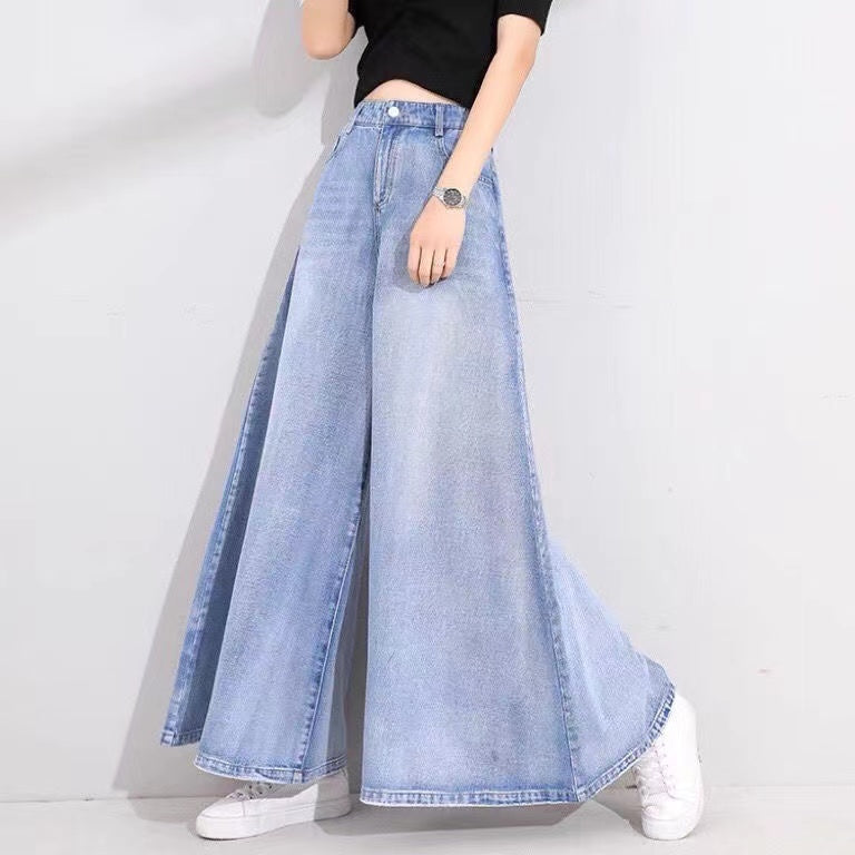 High Waisted Wide Leg Jeans Jeans Light Blue