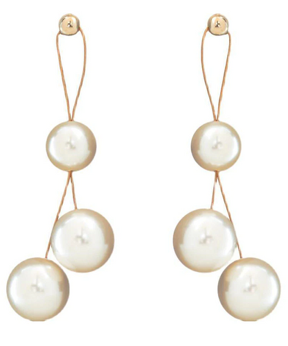 White Pearl Women's Dangle Earrings