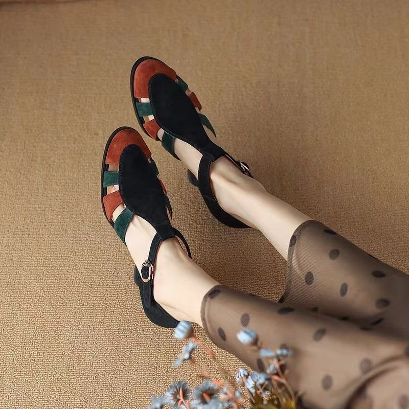 Casual Hand-Made Floral Satin Pointed Flats