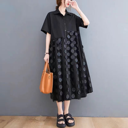 Tulle Irregular Party Shirt Dress