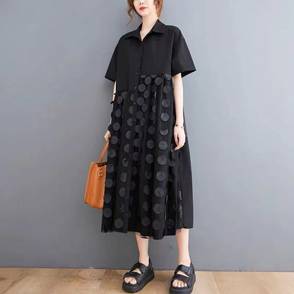 Tulle Irregular Party Shirt Dress