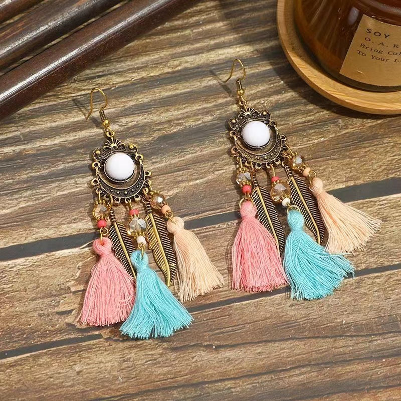 Bohemian Vintage Long Tassel Earrings