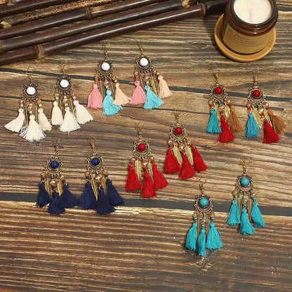 Bohemian Vintage Long Tassel Earrings