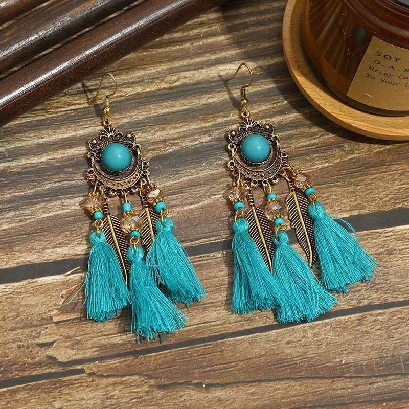 Bohemian Vintage Long Tassel Earrings