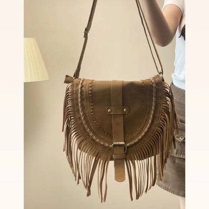 Bohemian Buckskin Tassel Bag