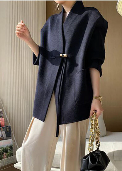 Fashionable Drawstring Pocket Jacket