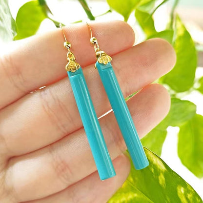 Fashion Turquoise 14K Gold Dangling Earrings