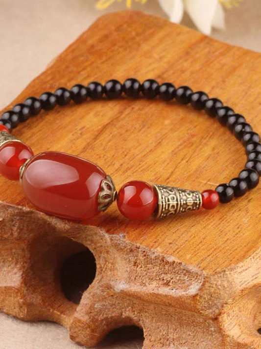 Hand-Woven Delicate Agate Bracelet