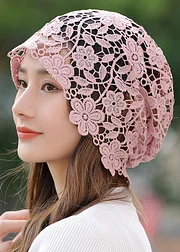 Women's Flower Hollow Lace Wrap Hat