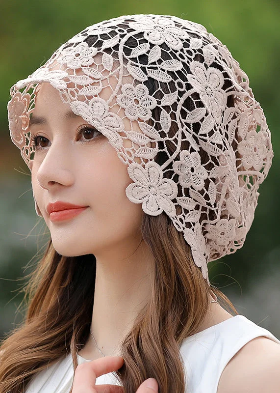 Women's Flower Hollow Lace Wrap Hat