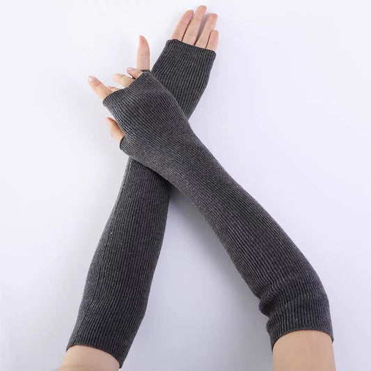 Knitted Solid Color Gloves