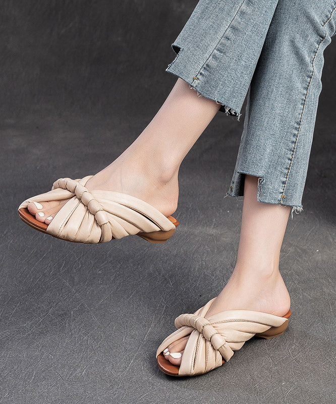 French Cowhide Open Toe Sandals