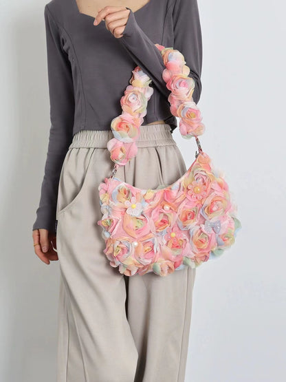 Peplum Lace Floral Crossbody Bags