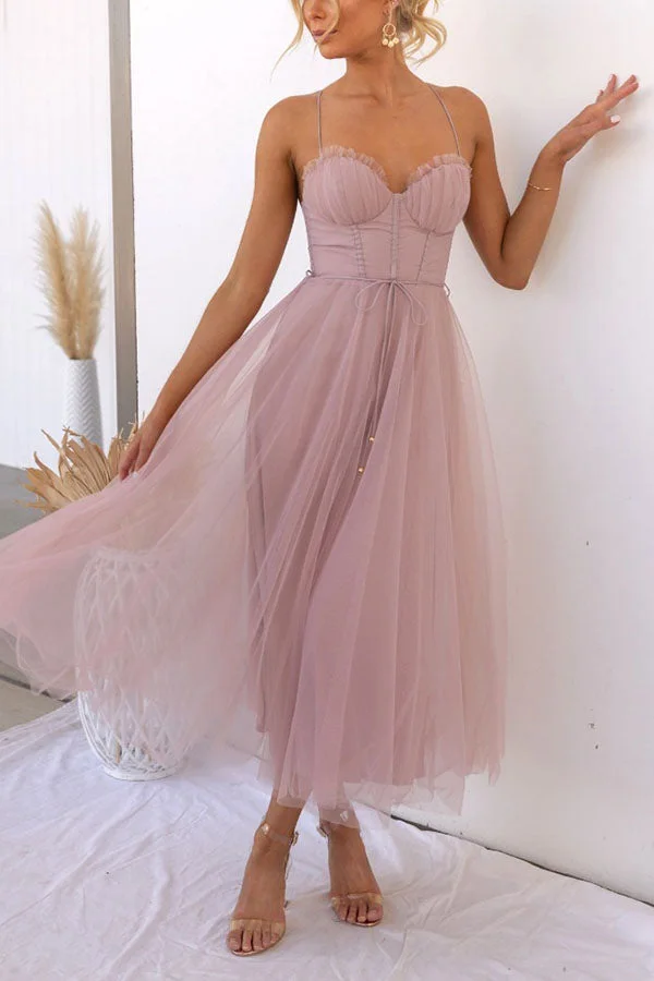 Chiffon Halter Party Extra Long Dress