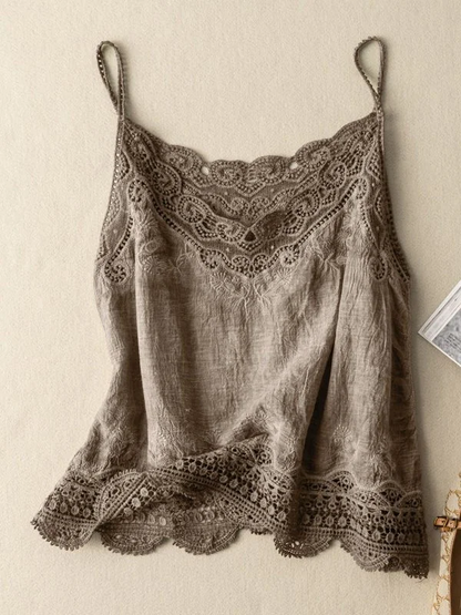 Loose Casual Vintage Lace Camisole