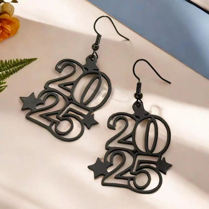 Women's Digital Metal Drop Earrings