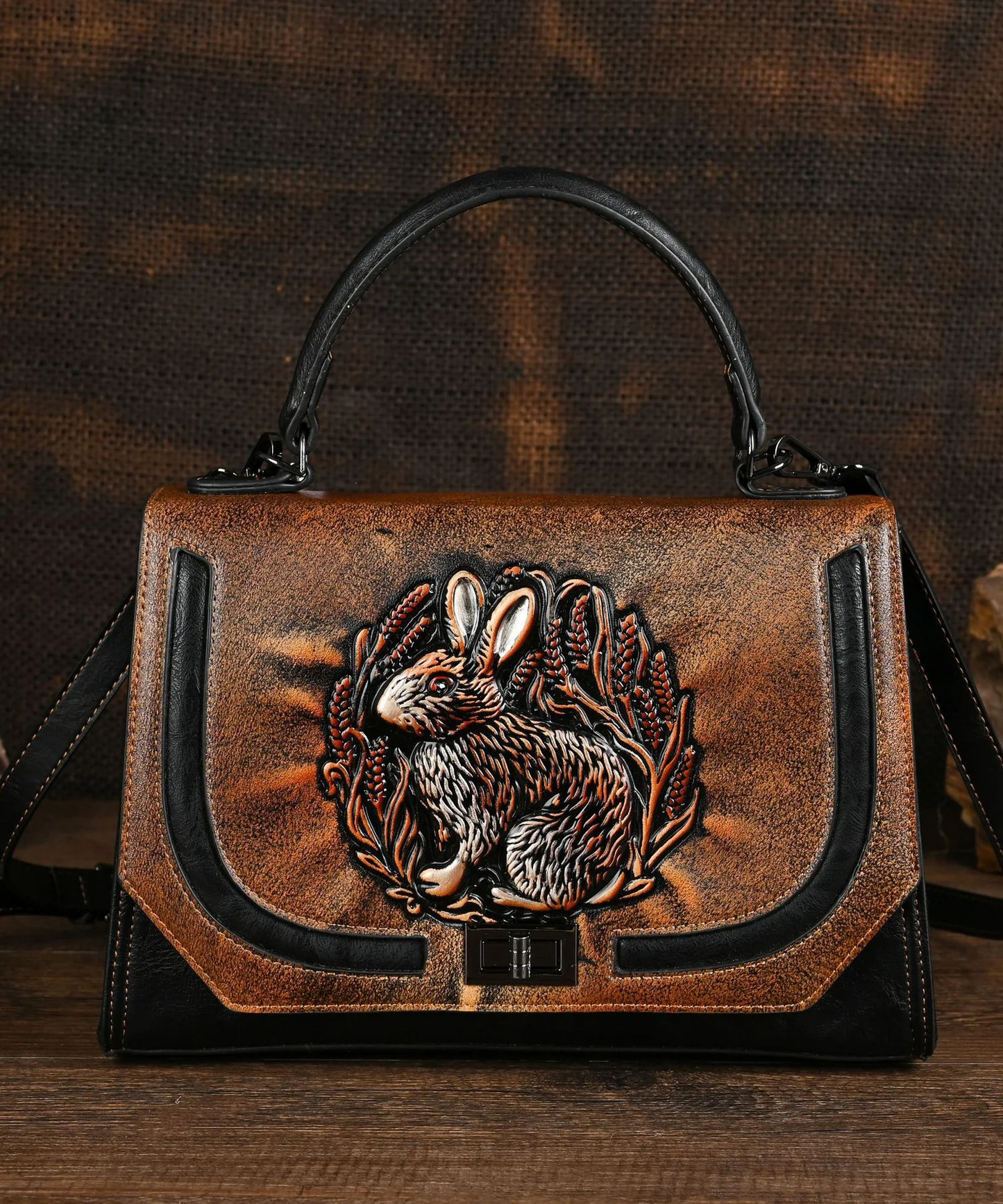 Fashion Handmade Rabbit Embossed Tote Bag