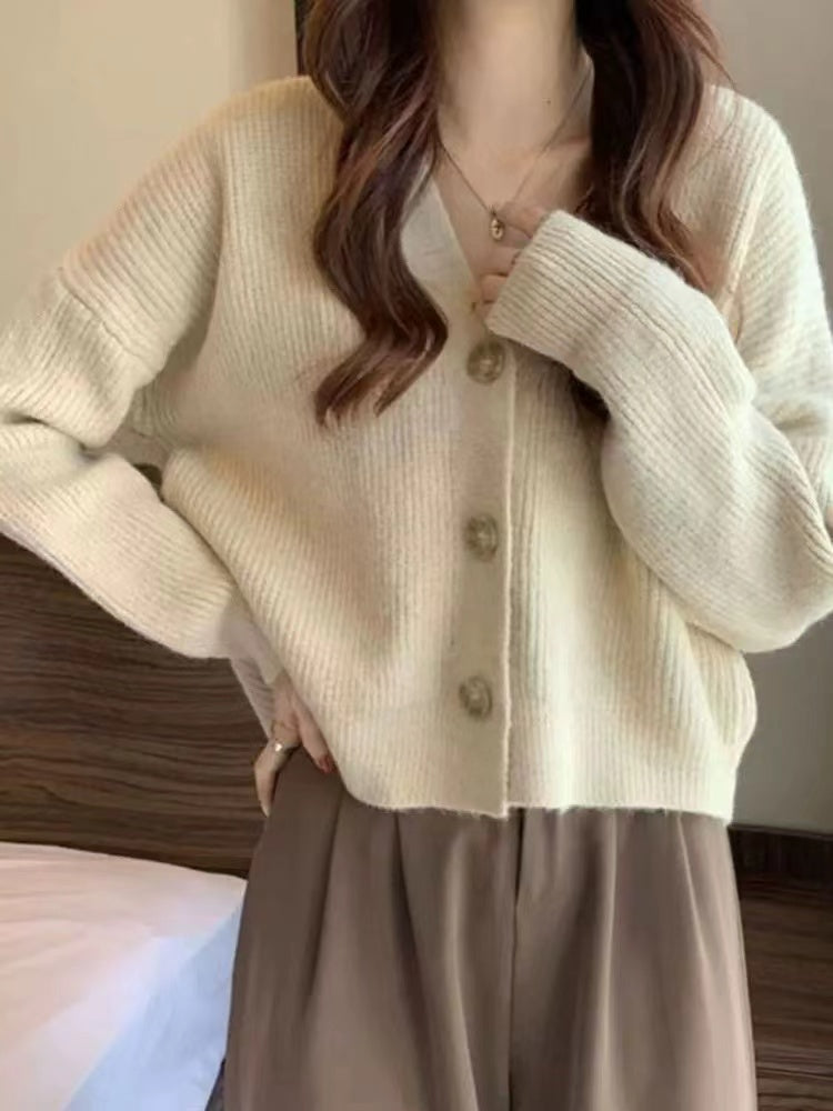 Casual Cardigan Long Sleeve Knitted Sweater