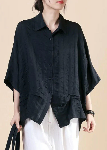 Casual Loose Fit Bat Sleeve Shirt Top