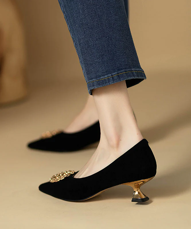 Classic Comfort Suede Pointed Toe Sandals