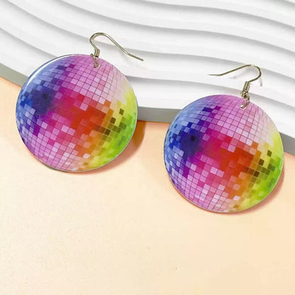 Women's Reversible Color Cyberpunk Techno Element Drop Earrings