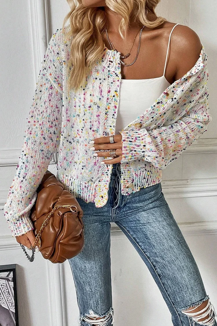 Women's Plus Size Button Up Long Sleeve Cardigan