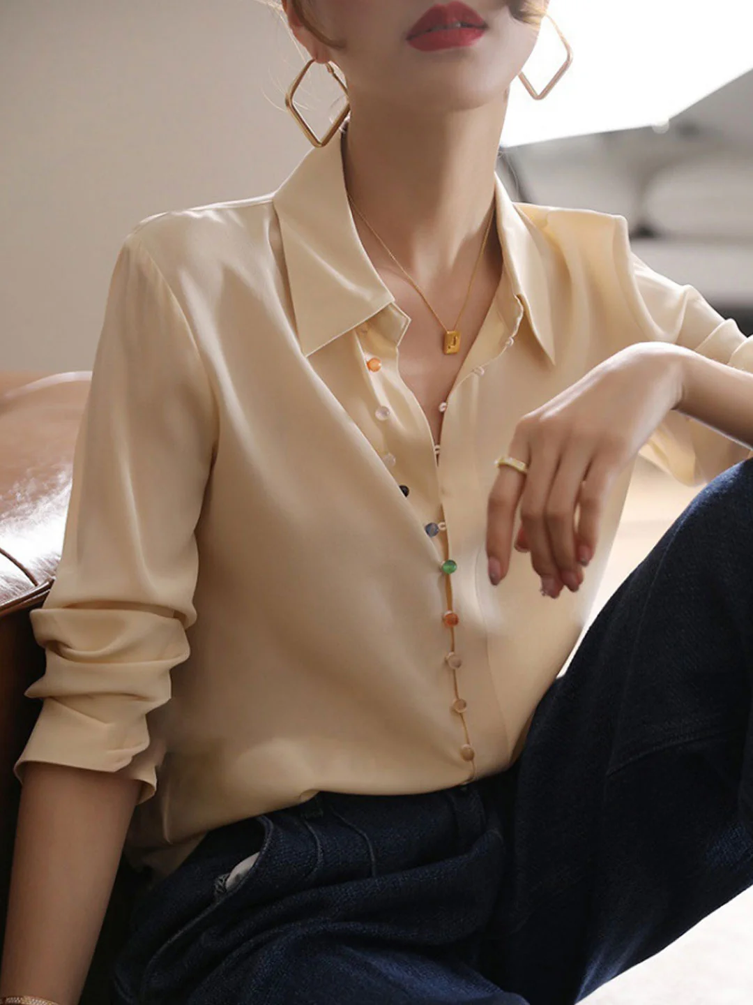 Women's Vintage Lapel Shirt