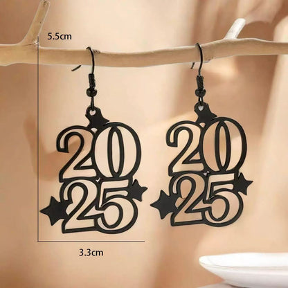 Women's Digital Metal Drop Earrings