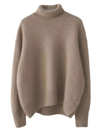 Women's Loose High Neck Knit Sweater Fall