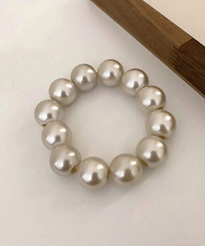 Handmade hand beaded pearl bracelet