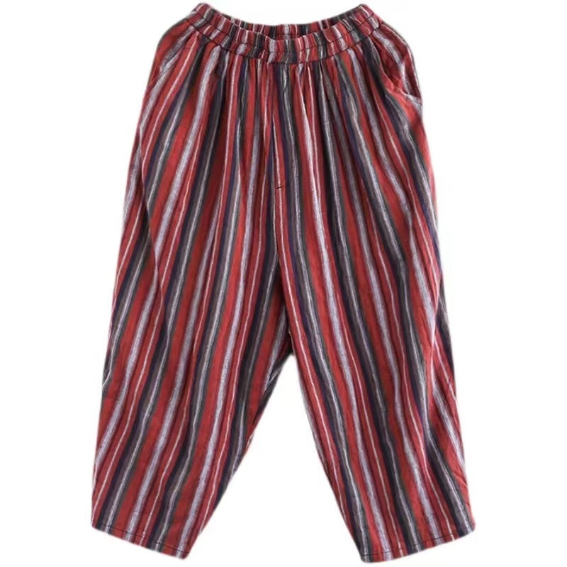 Clashing Stripes Resort Cotton Pants